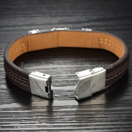 Klassiskt Herrarmband I Titanläder C963