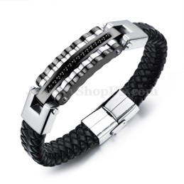 Elegant Herrarmband I Titanläder C993