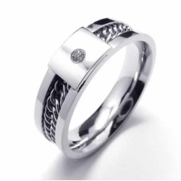 Diamantinfattad 6 Mm Titaninläggningsring Med Hovband