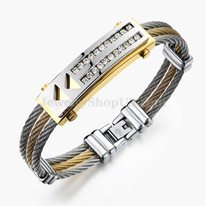 Herrmode Zirkonium Titanarmband C783 Herrmode Zirkonium Titanarmband C783