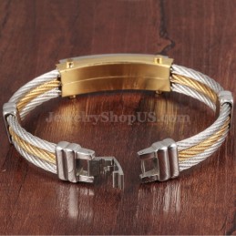 Herrmode Zirkonium Titanarmband C783