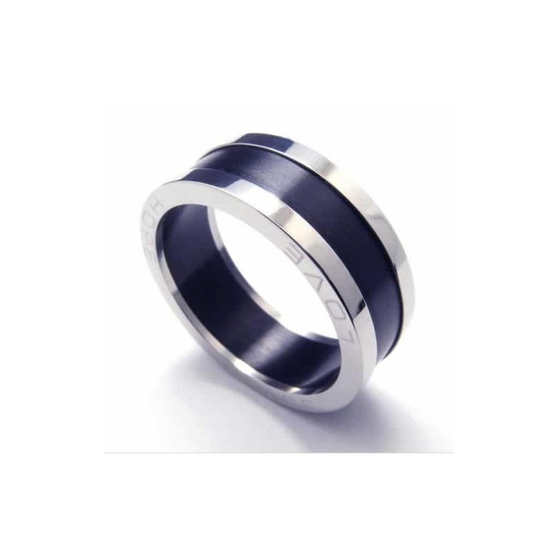 Love 8Mm Svart Titanring Love 8Mm Svart Titanring