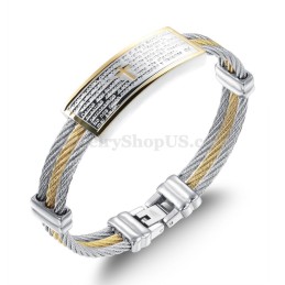Guld Silver Herr Titan Korsarmband C759