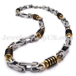 Silverguld Titanhalsband För Män
