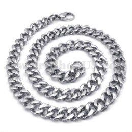 Sexigt Silverhalsband I Titan För Män