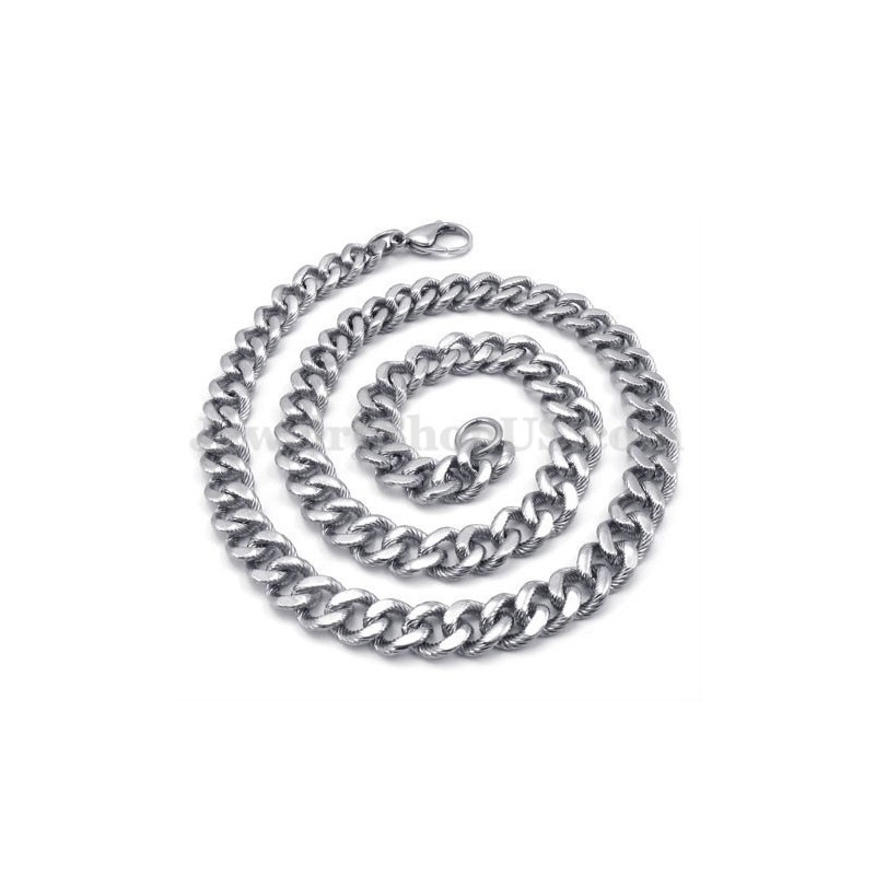 Sexigt Silverhalsband I Titan För Män Sexigt Silverhalsband I Titan För Män