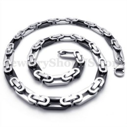 Elegant Svart Herrhalsband I Titan