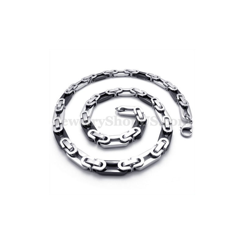 Elegant Svart Herrhalsband I Titan Elegant Svart Herrhalsband I Titan