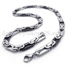 Elegant Svart Herrhalsband I Titan