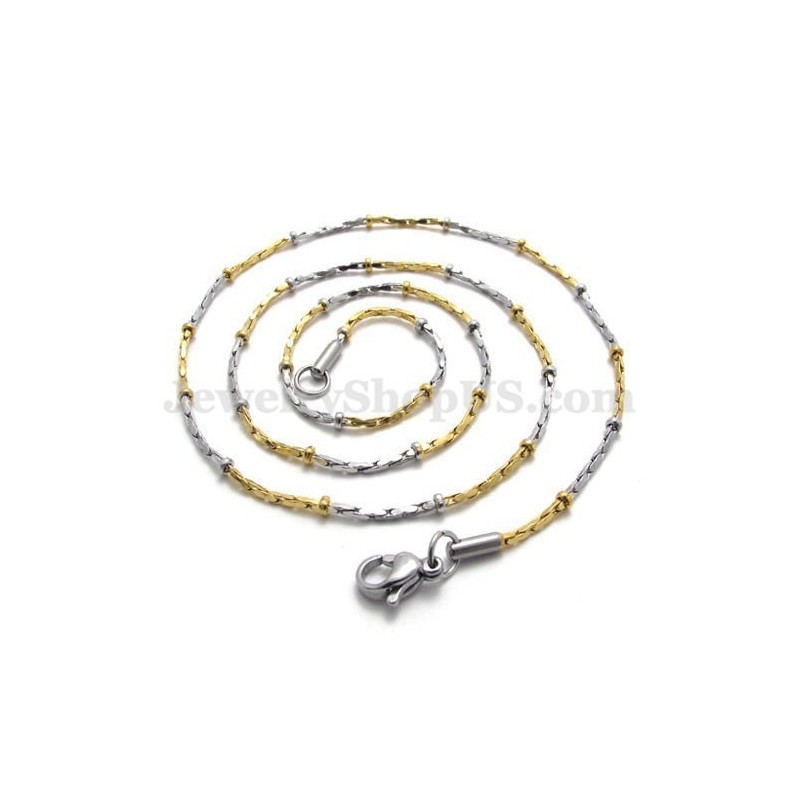 Moderiktig Guld Titan Halsband Kedja Moderiktig Guld Titan Halsband Kedja