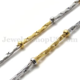 Moderiktig Guld Titan Halsband Kedja