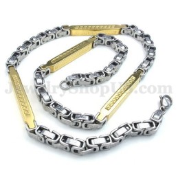 Silverguld Titanhalsband För Män