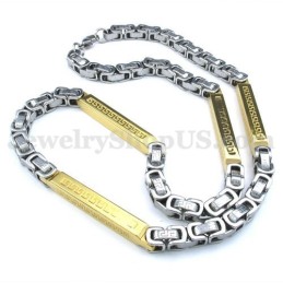 Silverguld Titanhalsband För Män