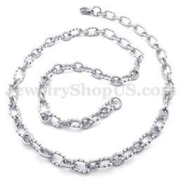 Enkelt Silverhalsband I Titan För Män