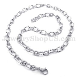 Enkelt Silverhalsband I Titan För Män