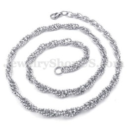 Ny Stil Silver Herrhalsband I Titankedja