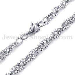 Ny Stil Silver Herrhalsband I Titankedja