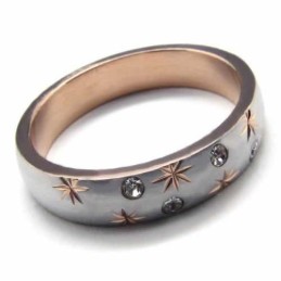 Diamantinfattad 4 Mm Titan- Och Guldinfälld Hovring