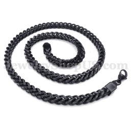 Utsökt Svart Herrhalsband I Titan