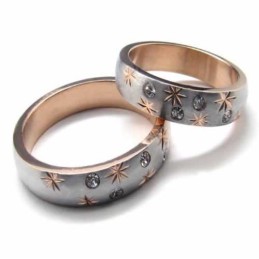 Diamantinfattad 4 Mm Titan- Och Guldinfälld Hovring