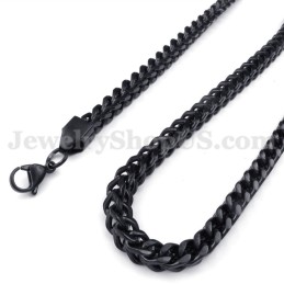 Utsökt Svart Herrhalsband I Titan