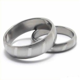 6 Mm Unisex Kupolformad Titanring