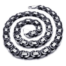 Svart Titanhalsband