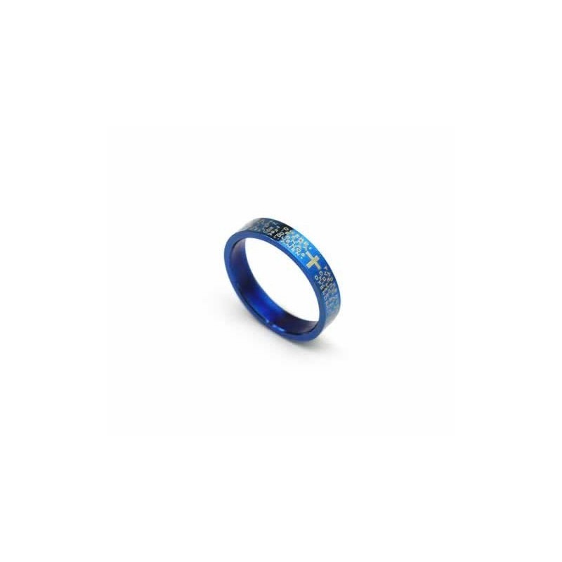 Bibelkors Herrring 4 Mm Blå Titan Bibelkors Herrring 4 Mm Blå Titan
