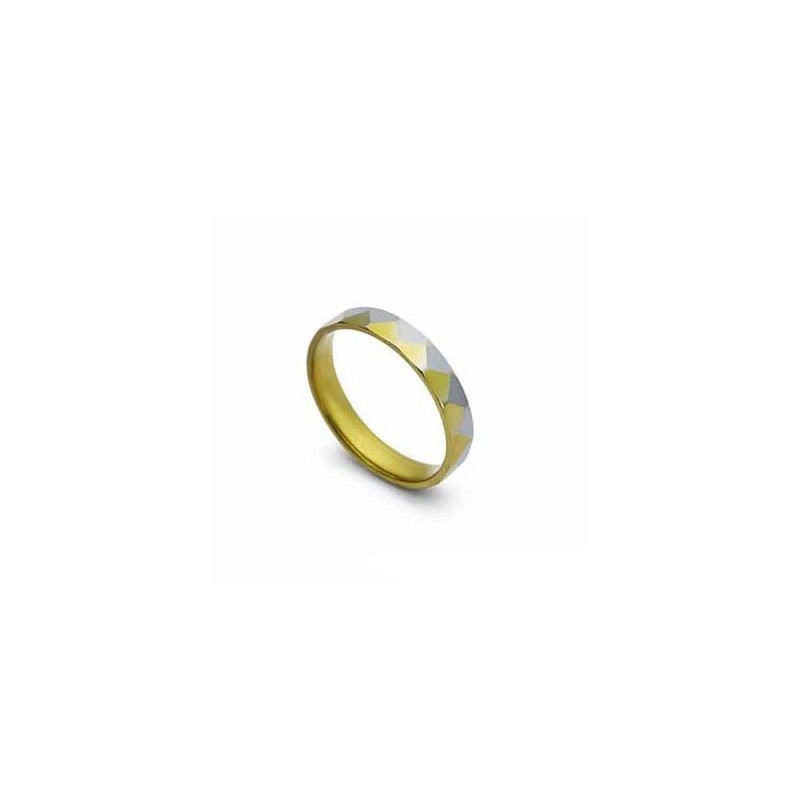 4 Mm Titanring I Guld Och Silver 4 Mm Titanring I Guld Och Silver
