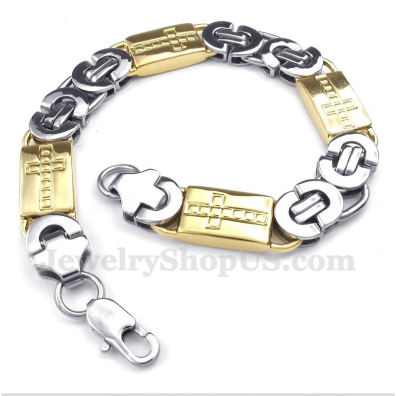 Herrarmband I Titanguld Med Kors Herrarmband I Titanguld Med Kors