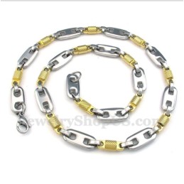 Herrhalsband I Titan, Guld, Cylinderformat