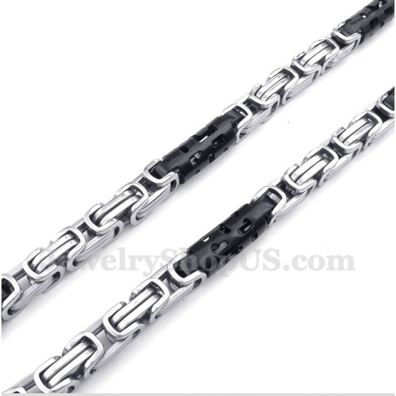Herrhalsband I Svart Cylinderformad Titan Herrhalsband I Svart Cylinderformad Titan