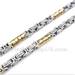Herrhalsband I Titan, Guld, Cylinderformat