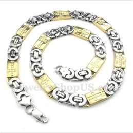 Herrhalsband I Titanguld Med Kors