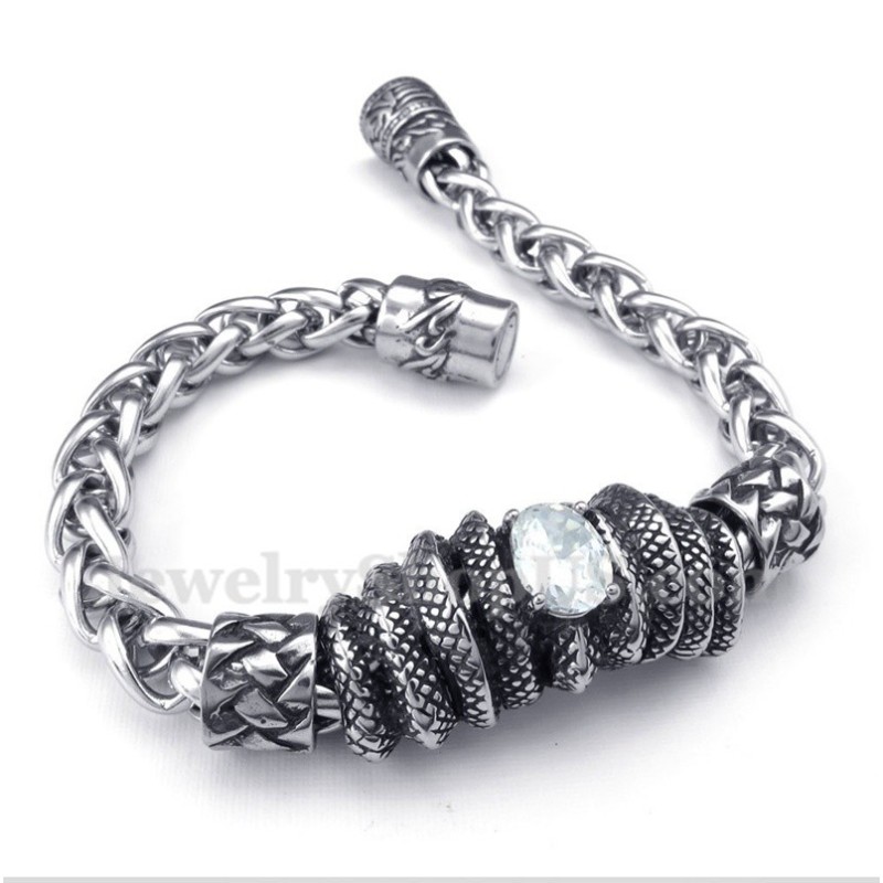 Herrarmband Med Gjuten Vit Diamant I Titan Herrarmband Med Gjuten Vit Diamant I Titan