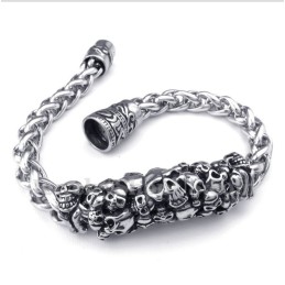 Armband I Gjuten Titanskalle För Män