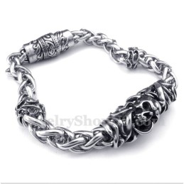 Armband I Gjuten Titanskalle För Män