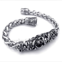 Armband I Gjuten Titanskalle För Män