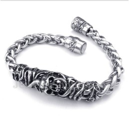 Armband I Gjuten Titanskalle För Män