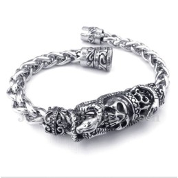 Armband I Gjuten Titanskalle För Män
