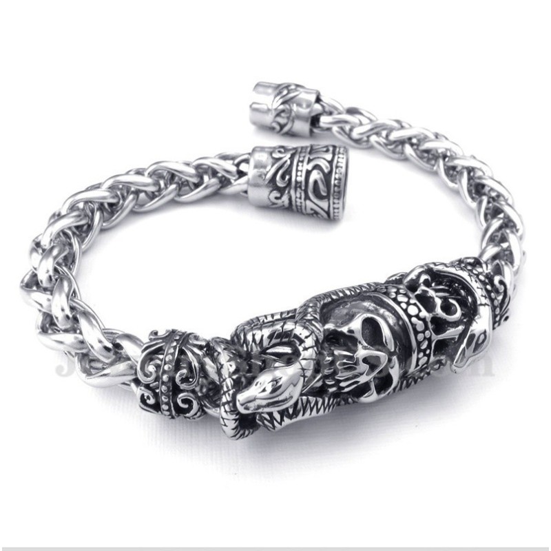 Armband I Gjuten Titanskalle För Män Armband I Gjuten Titanskalle För Män