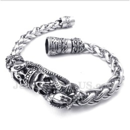 Armband I Gjuten Titanskalle För Män