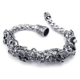 Armband I Gjuten Titanskalle För Män