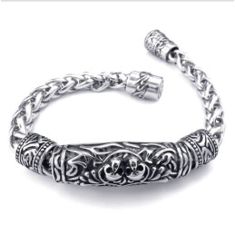 Armband I Gjuten Titanskalle För Män