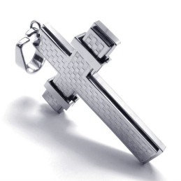 Moderiktigt Kors-Titanhänge (Silver)