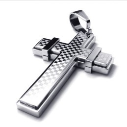 Moderiktigt Kors-Titanhänge (Silver)