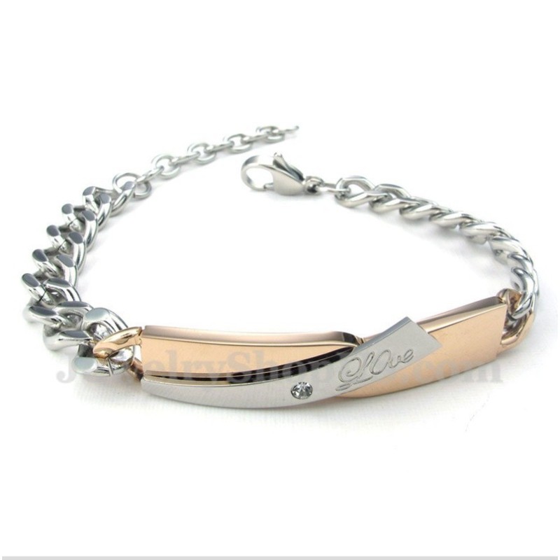 Damarmband I Titanguld För Par Damarmband I Titanguld För Par