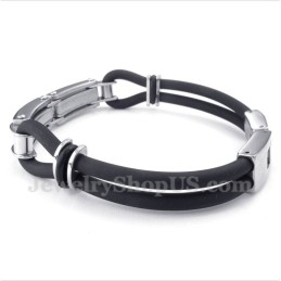 Herrarmband I Titangummi Med Kabel