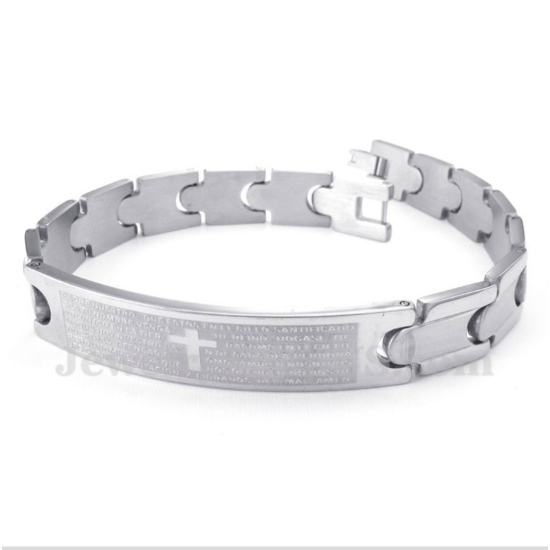 Armband Med Spanska Bibelverser I Titan För Män Armband Med Spanska Bibelverser I Titan För Män