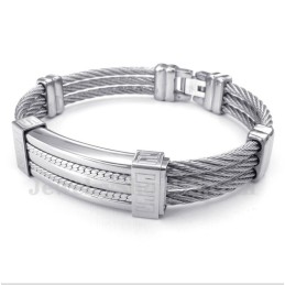 Herrarmband Med Titankabel